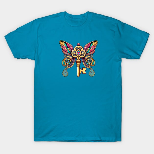 Magic Flying Key T-Shirt by CatCoconut-Art